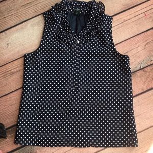 J Crew polka dot ruffled top